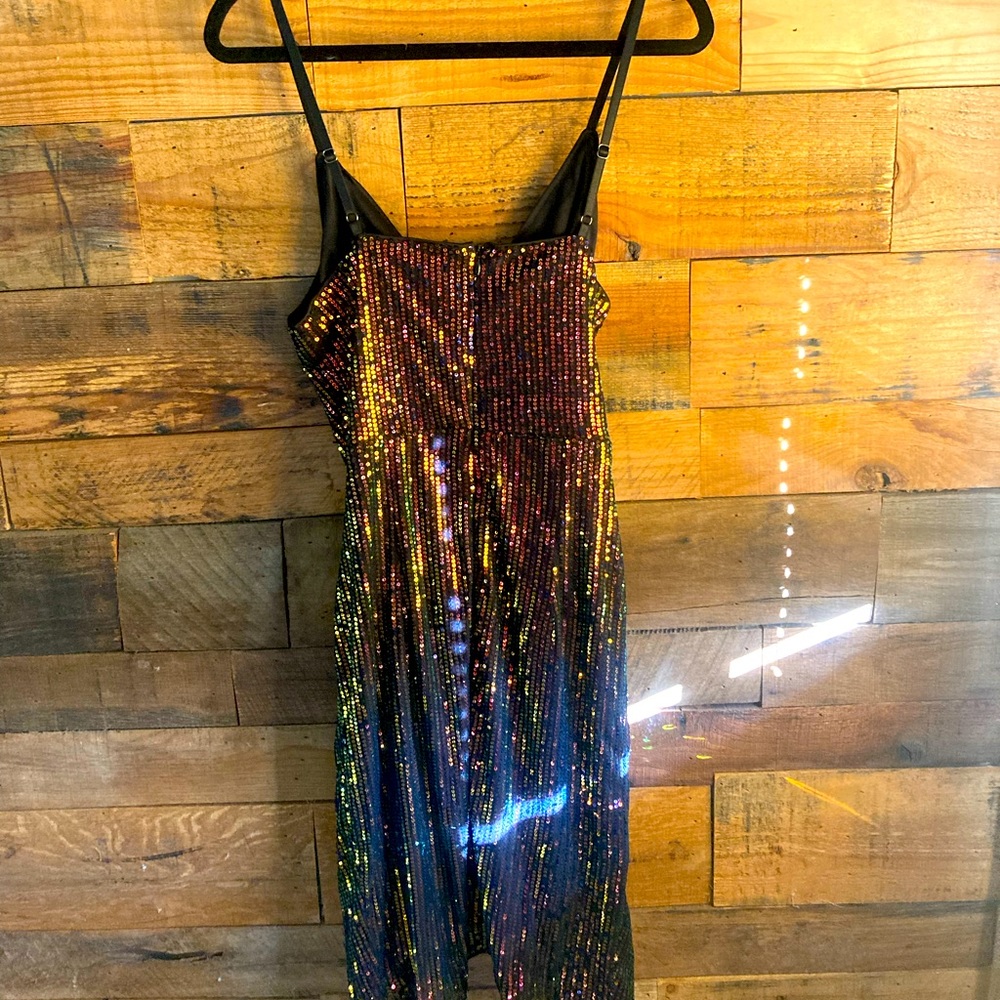 Grace Karin-NWT- Multi Sequined Mini Dress- Size M - Picture 5 of 6